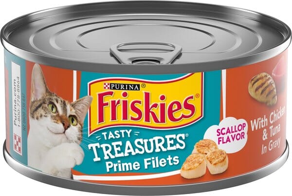 Friskies Tasty Treasures Gravy Chicken, Tuna & Scallop Wet Cat Food  