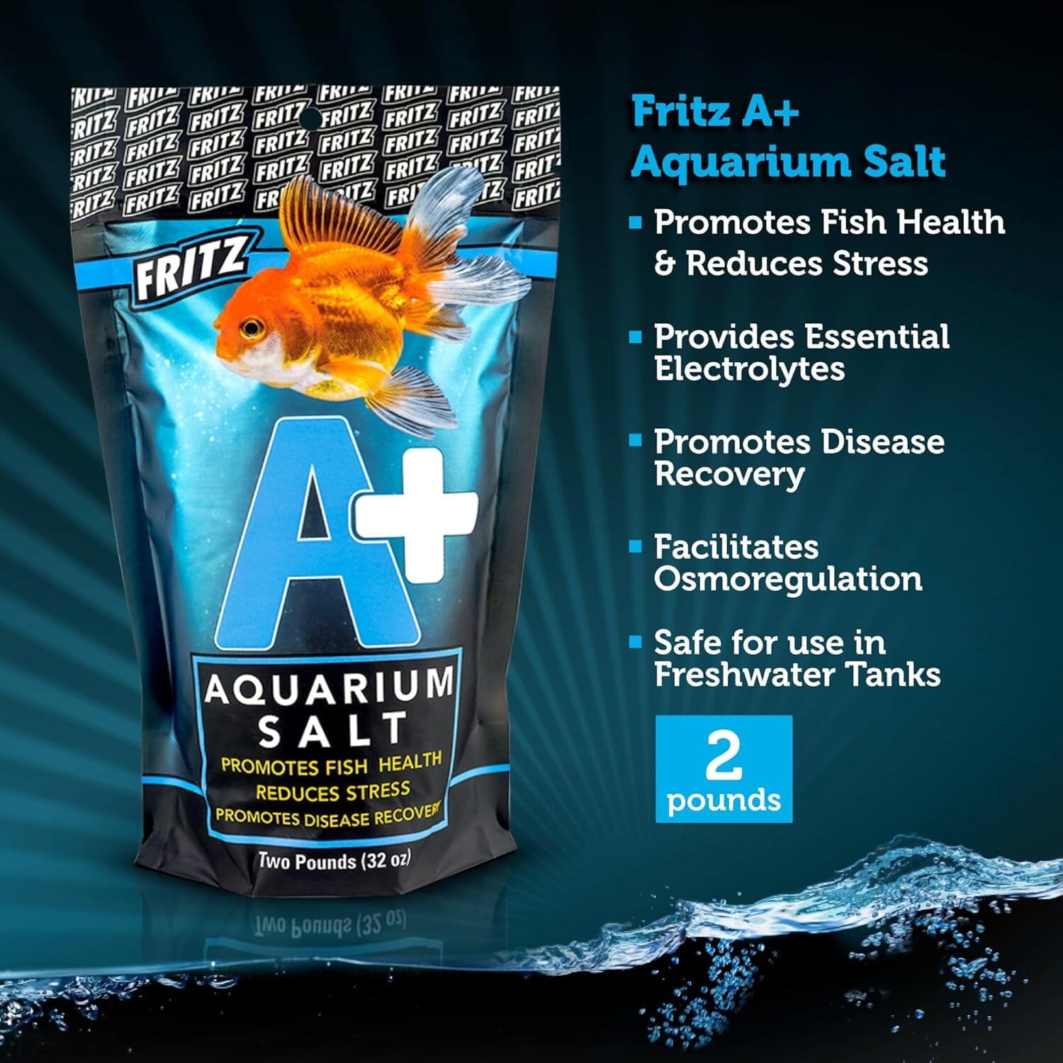 Fritz Aquatics A+ Stress Reduction and Recovery Freshwater Aquarium Salt