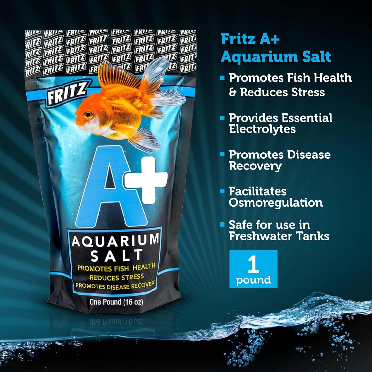 Fritz Aquatics A+ Stress Reduction and Recovery Freshwater Aquarium Salt