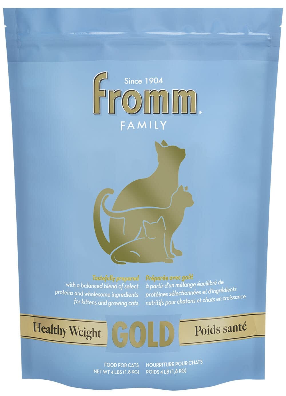 FROMM Gold Adult Senior Healthy Weight Management Dry Cat Food 4 Lbs 