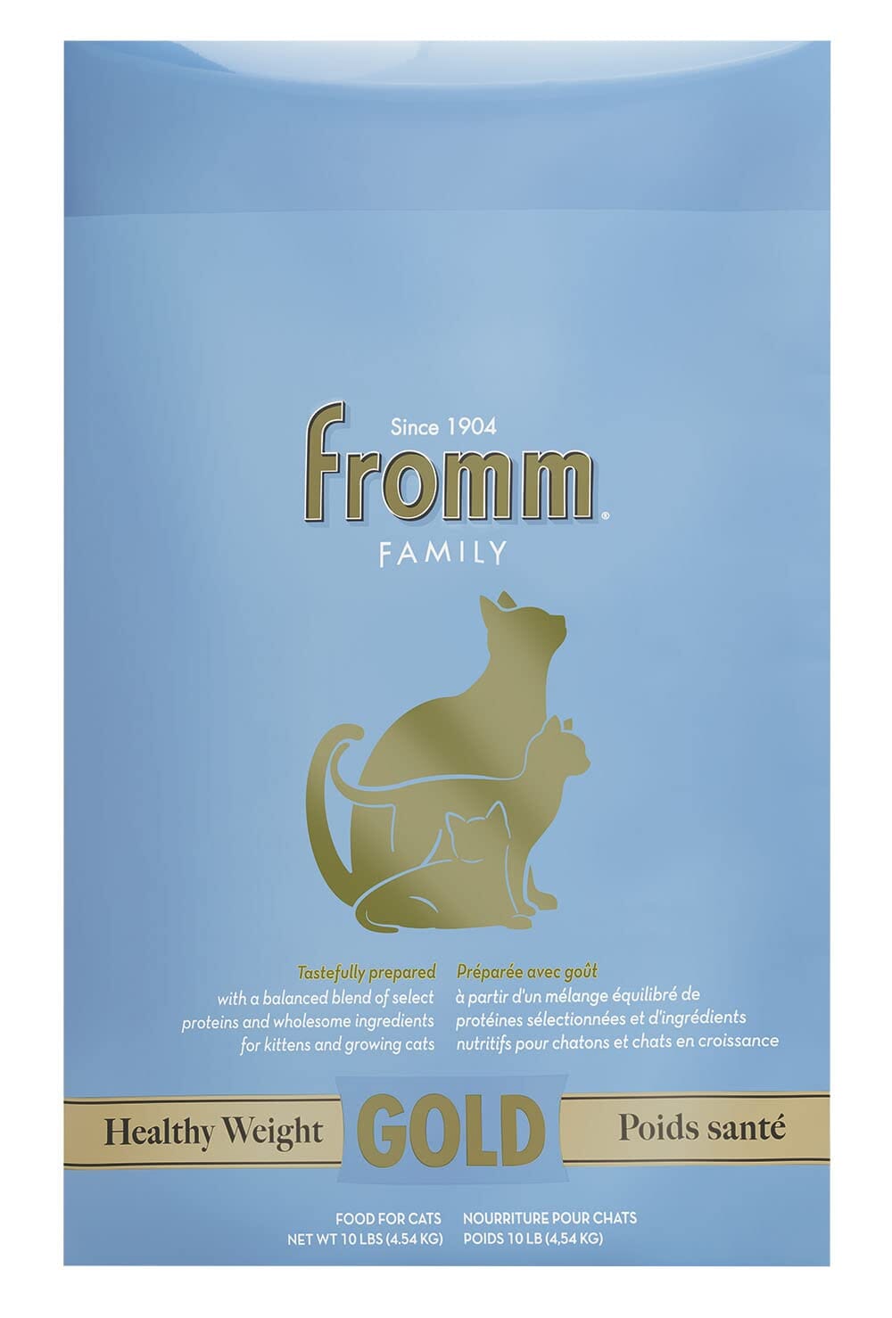 FROMM Gold Adult Senior Healthy Weight Management Dry Cat Food 10 Lbs 