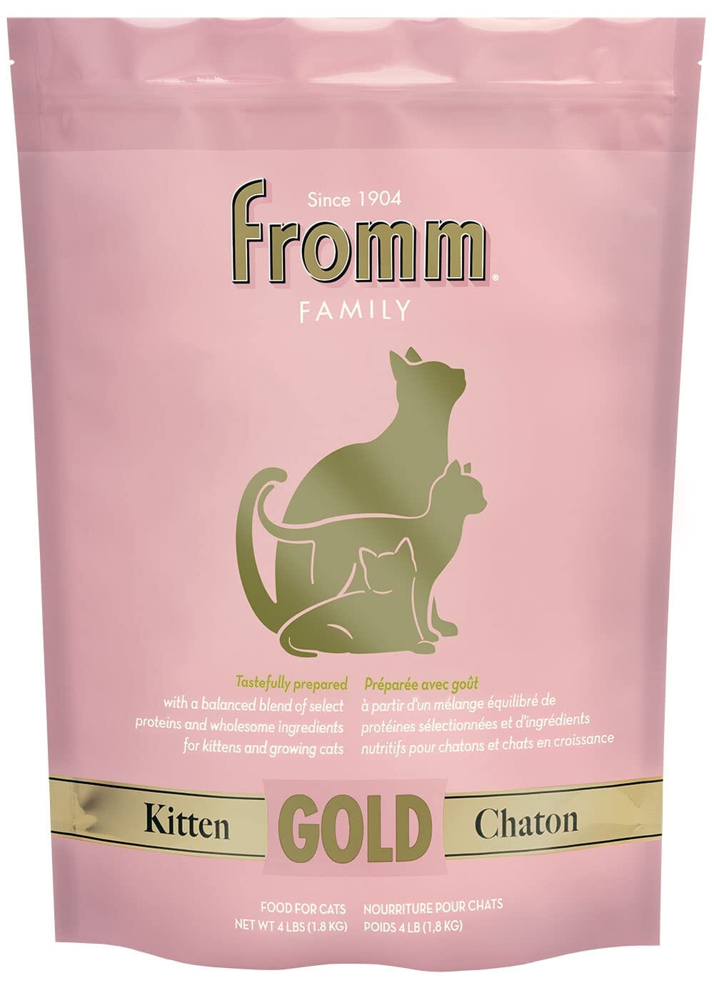 FROMM Gold Kitten Formula Dry Cat Food 4 Lbs 