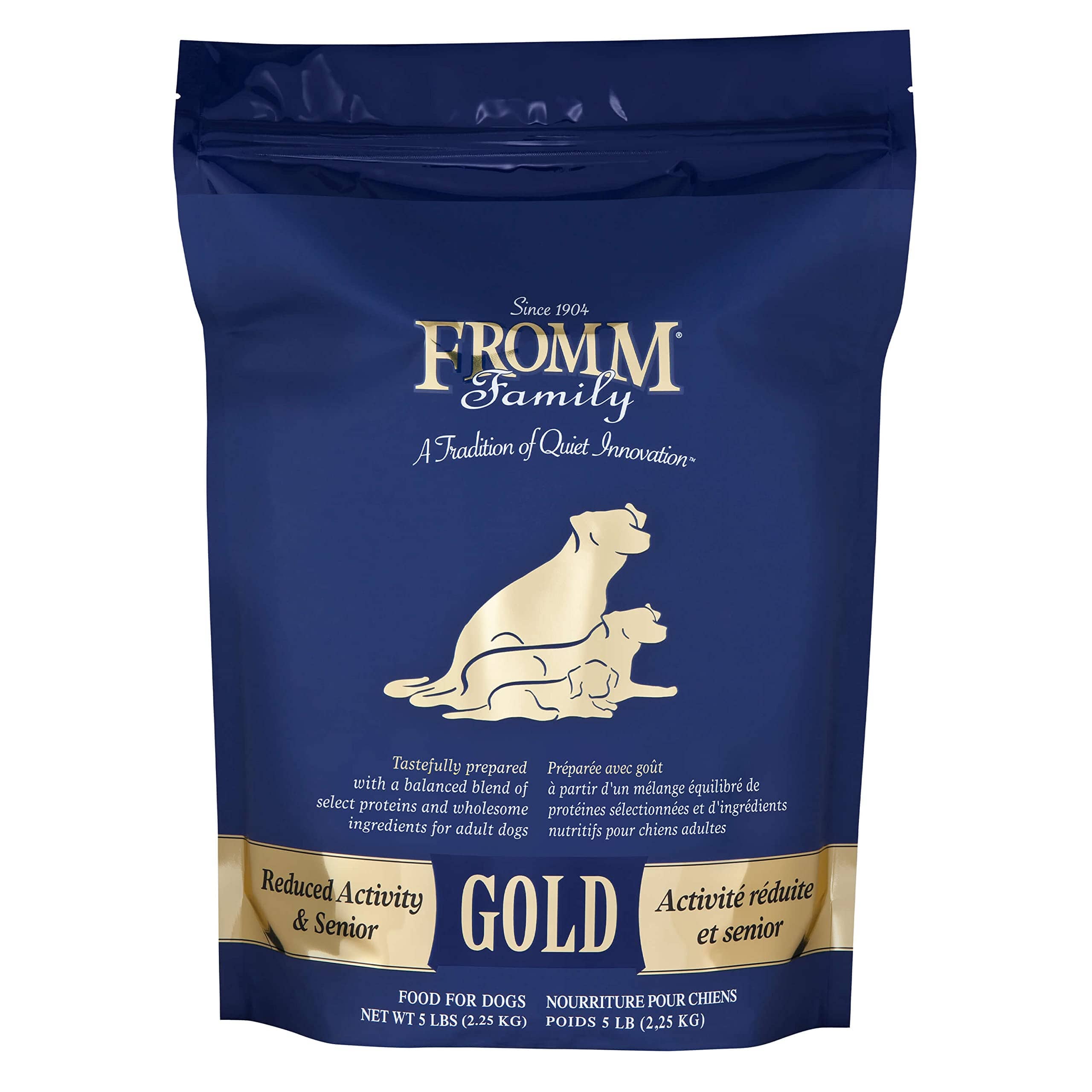 FROMM Gold Reduced Activity Small and Medium-Breed Senior Dry Dog Food 5 Lbs 