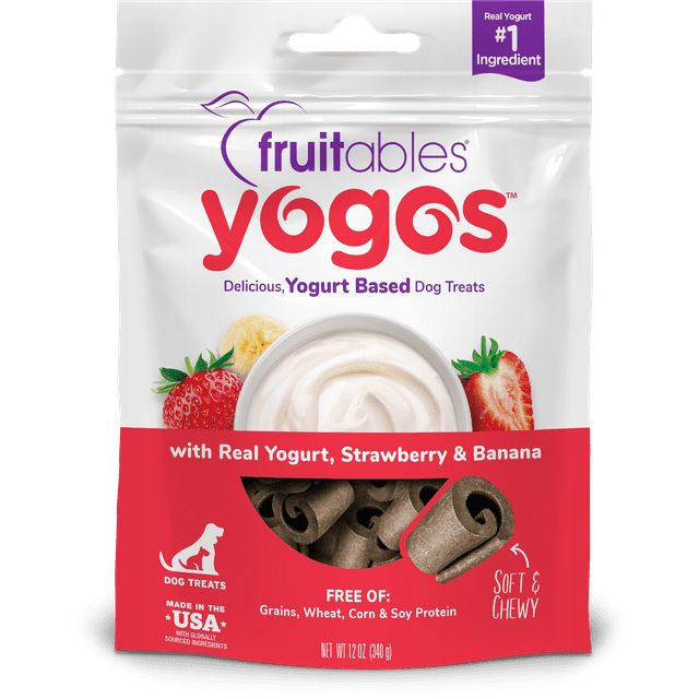 Fruitables Yogo's Roll-Up Yogurt Strawberry and Banana Soft and Chewy Dog Treats - 12 Oz Default Title