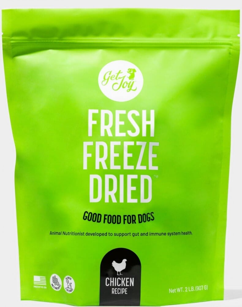 Get Joy Gut Health Chicken Recipe All-Life-Stages Freeze-Dried Raw Dog Food 2 Pounds