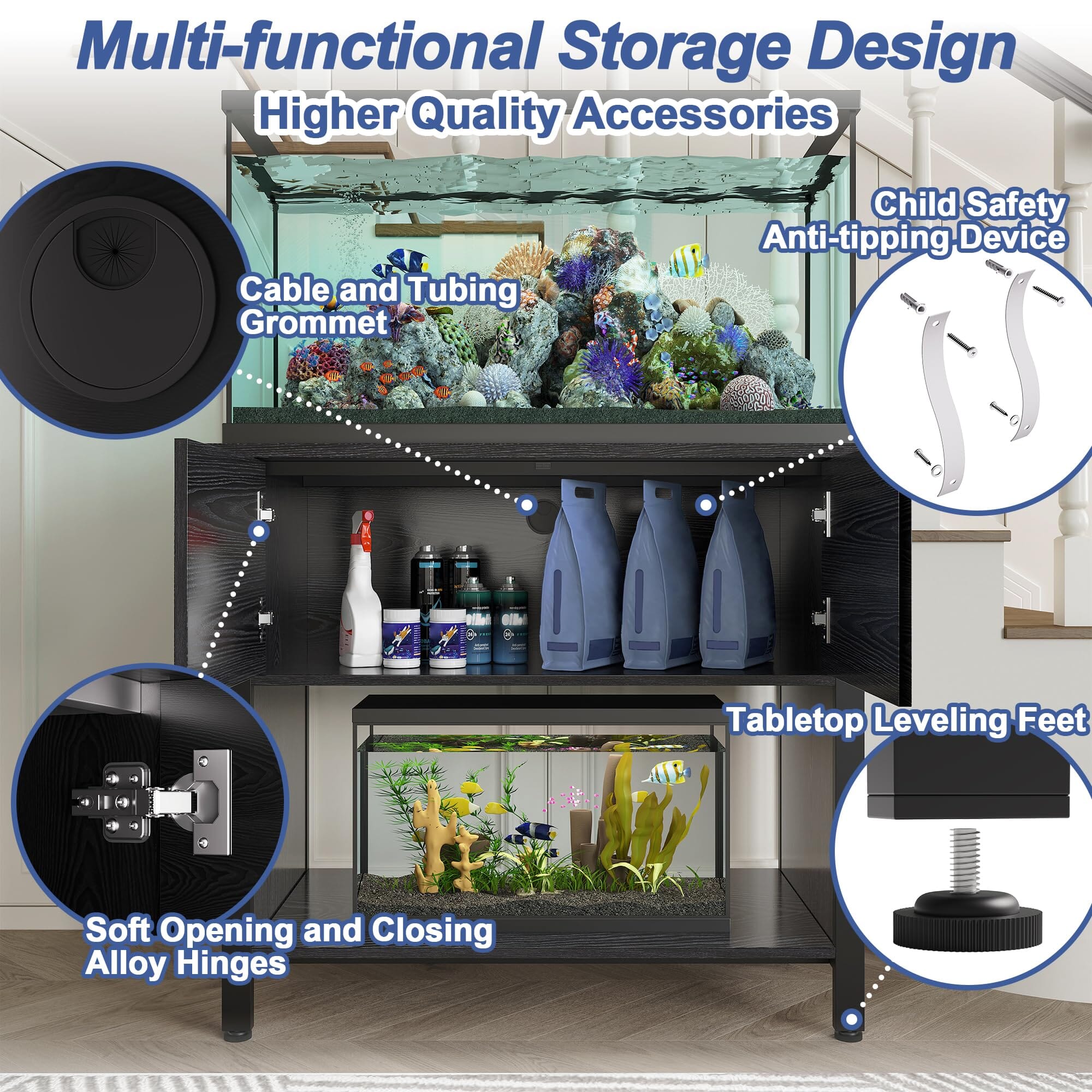 Goal Sporting Goods Iron Queen Anne Aquarium Stand - 36" Inch  