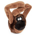 GoDog Action Battery-Free Reacting Squeaky Ape Plush Dog Toy - Brown  