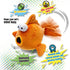 GoDog Action Battery-Free Reacting Squeaky GoldFish Plush Dog Toy - Orange  