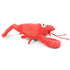 GoDog Action Battery-Free Reacting Squeaky Lobster Plush Dog Toy - Red  