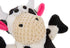 GoDog Barnyard Buddies Cow Squeak and Plush Dog Toy - Black and White - Small  