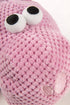 GoDog Checkers Sitting Pig Squeak and Plush Dog Toy with Chew-Guard Tech - Pink - Small  