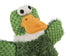 GoDog Checkers Skinny Duck Plush Dog Toy with Chew-Guard Tech - Green - Small  