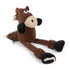 GoDog Checkers Skinny Horse Plush Dog Toy with Chew-Guard Tech - Brown - Small  