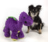 GoDog Dino Bruto Squeak and Plush Dog Toy with Chew-Guard Tech - Purple - Extra Small  