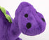 GoDog Dino Bruto Squeak and Plush Dog Toy with Chew-Guard Tech - Purple - Mini  