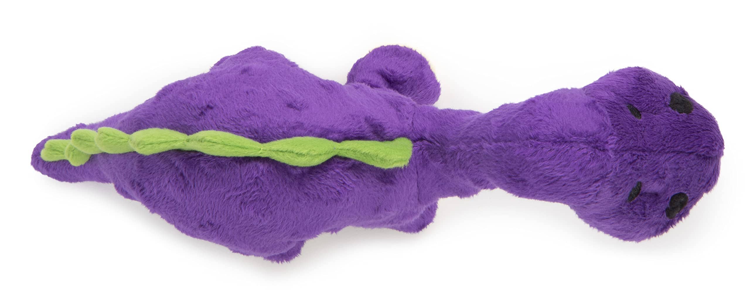 GoDog Dino Bruto Squeak and Plush Dog Toy with Chew-Guard Tech - Purple - Mini  