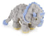 GoDog Dino Frillz Triceratops Squeak and Plush Dog Toy with Chew-Guard Tech - Gray - Mini  