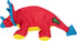 GoDog Double Chew Guard Mesh Dinos Frills Squeak and Chew Dog Toy - Red - Small