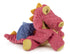 GoDog Dragon Squeak and Plush Dog Toy with Chew-Guard Tech - Coral - Large  