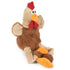 GoDog Fat Rooster Corduroy Squeak and Plush Dog Toy with Chew-Guard Tech - White - Mini  