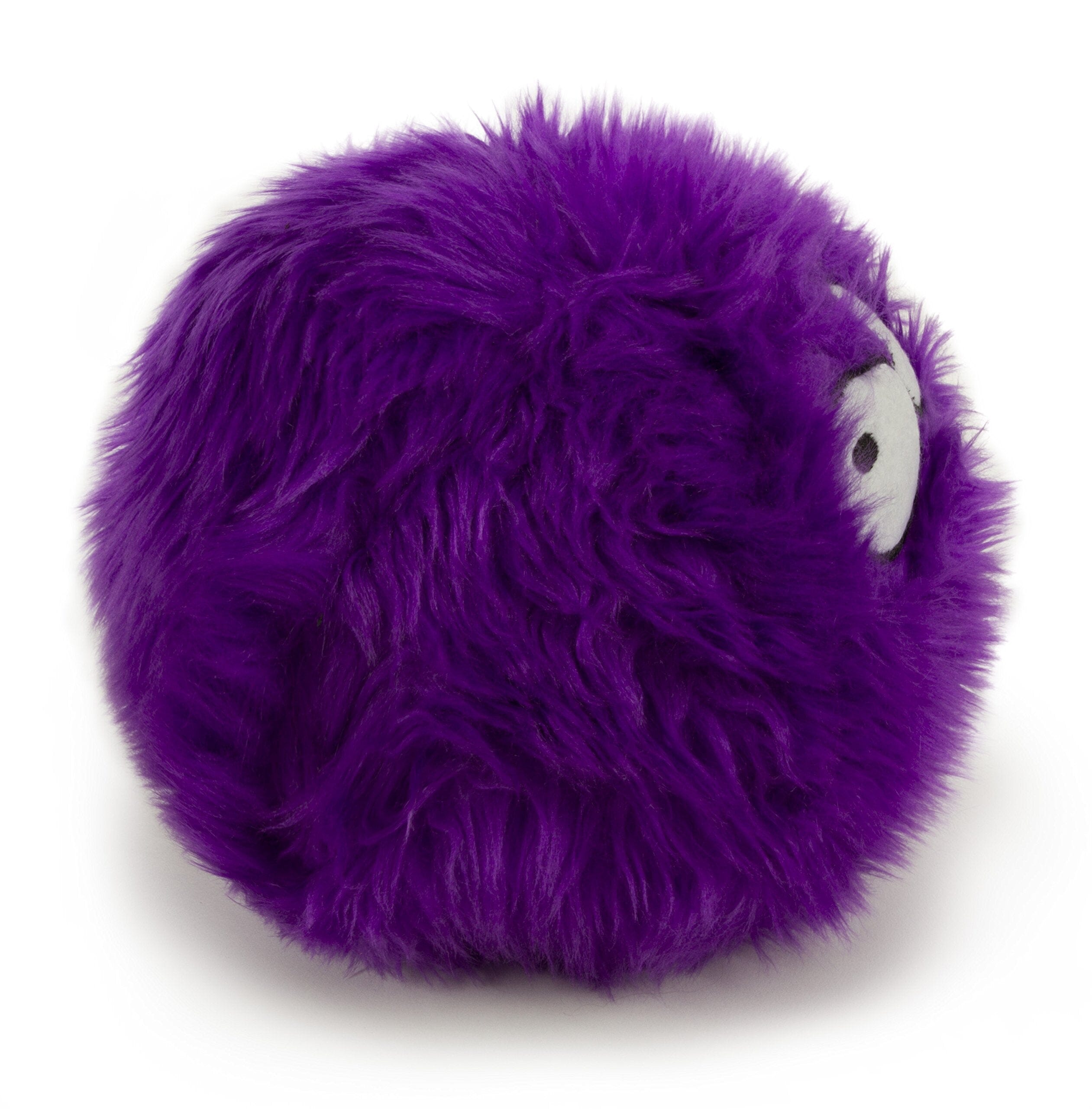 GoDog Furballz Squeak Plush and Fetch Dog Toy with Chew-Guard Tech - Purple - Large  