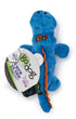 GoDog Gator Squeak and Plush Dog Toy with Chew-Guard Tech - Blue - Extra Small  