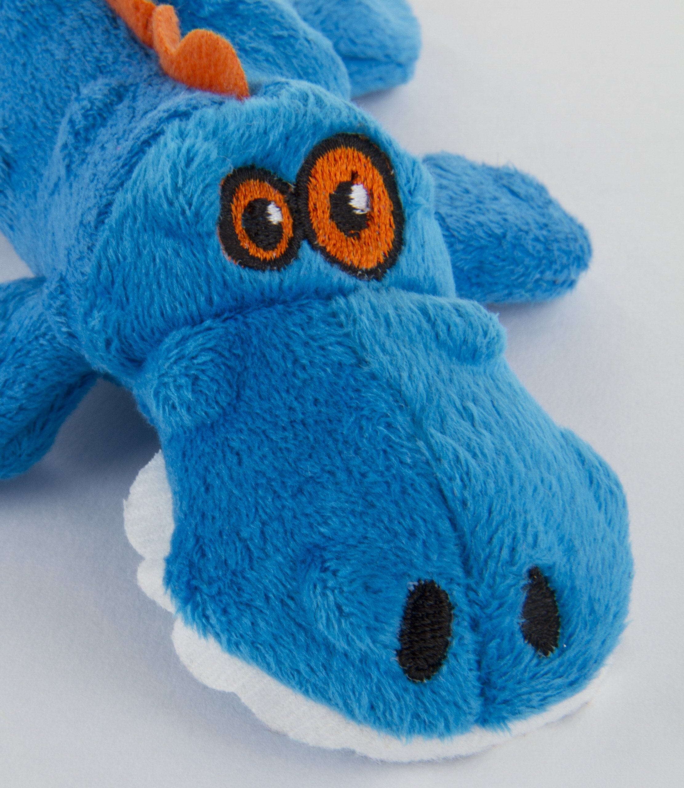 GoDog Gator Squeak and Plush Dog Toy with Chew-Guard Tech - Blue - Extra Small  