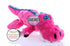 GoDog Gator Squeak and Plush Dog Toy with Chew-Guard Tech - Pink - Extra Small  