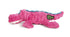 GoDog Gator Squeak and Plush Dog Toy with Chew-Guard Tech - Pink - Extra Small  