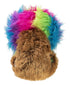 GoDog Silent Squeak Crazy Hairs Hedgehog Plush Dog Toy with Chew-Guard Tech - Large  