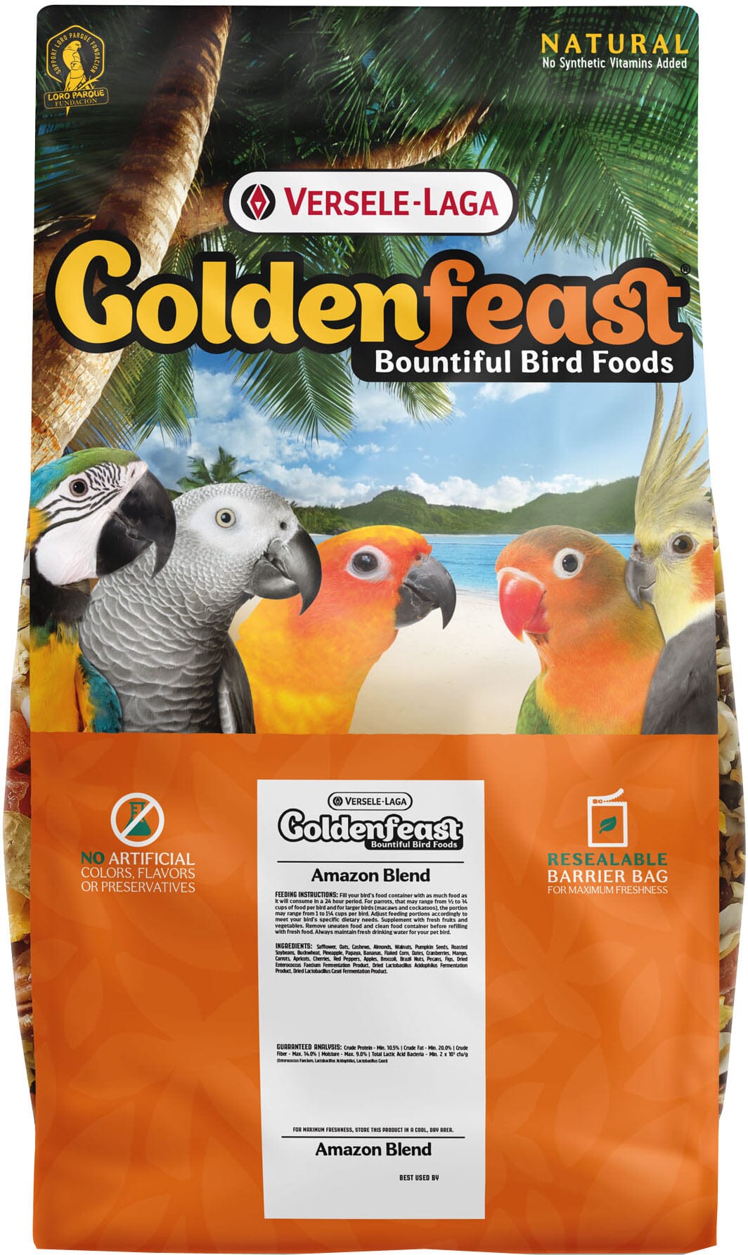 Goldenfeast Amazon Blend Parrot Bird Food - 17.5 Lbs  