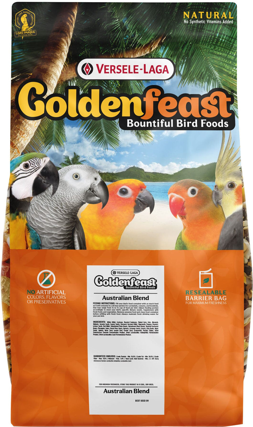 Goldenfeast Australian Blend Cockatiel Bird Food - 17.5 Lbs  