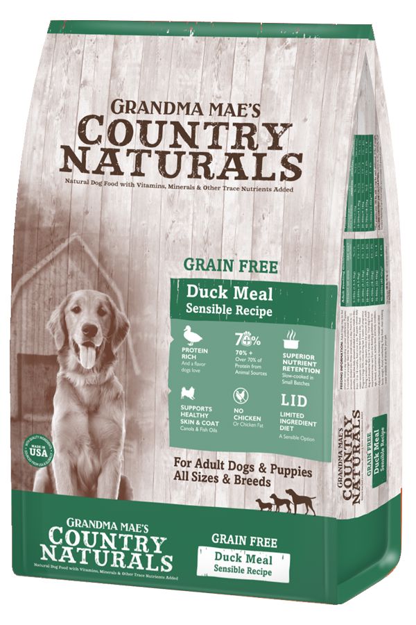 Grandma Mae's Country Naturals Grain-Free Limited Ingredient Diet Duck Meal Dry Dog Food - 23 Lbs
