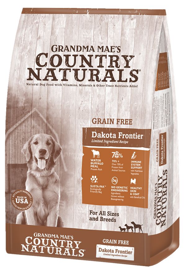 Grandma Mae's Country Naturals Limited Ingredient Diet Grain-Free Buffalo Recipe Dry Dog Food - 22 Lbs