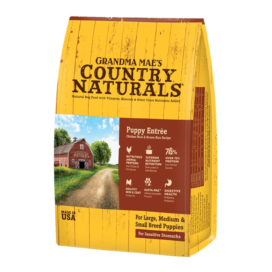 Grandma Mae's Country Naturals Puppy Chicken and Rice Formula Dry Dog Food - 12 Lbs