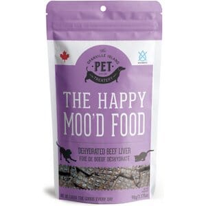 Granville Island Pet Treatery Happy Moo'D Food Beef Liver Dehydrated Dog and Cat Treats - 3.17 oz Bag