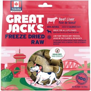 Great Jacks Beef Liver Freeze-Dried Jerky Dog Treats - 7 Oz