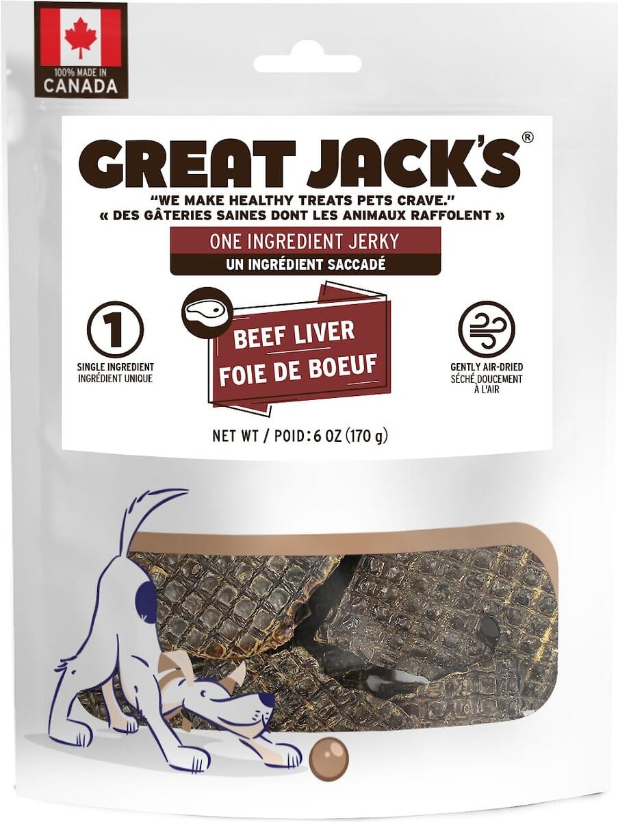 Great Jacks Beef Liver Jerky Dog Treats - 6 Oz
