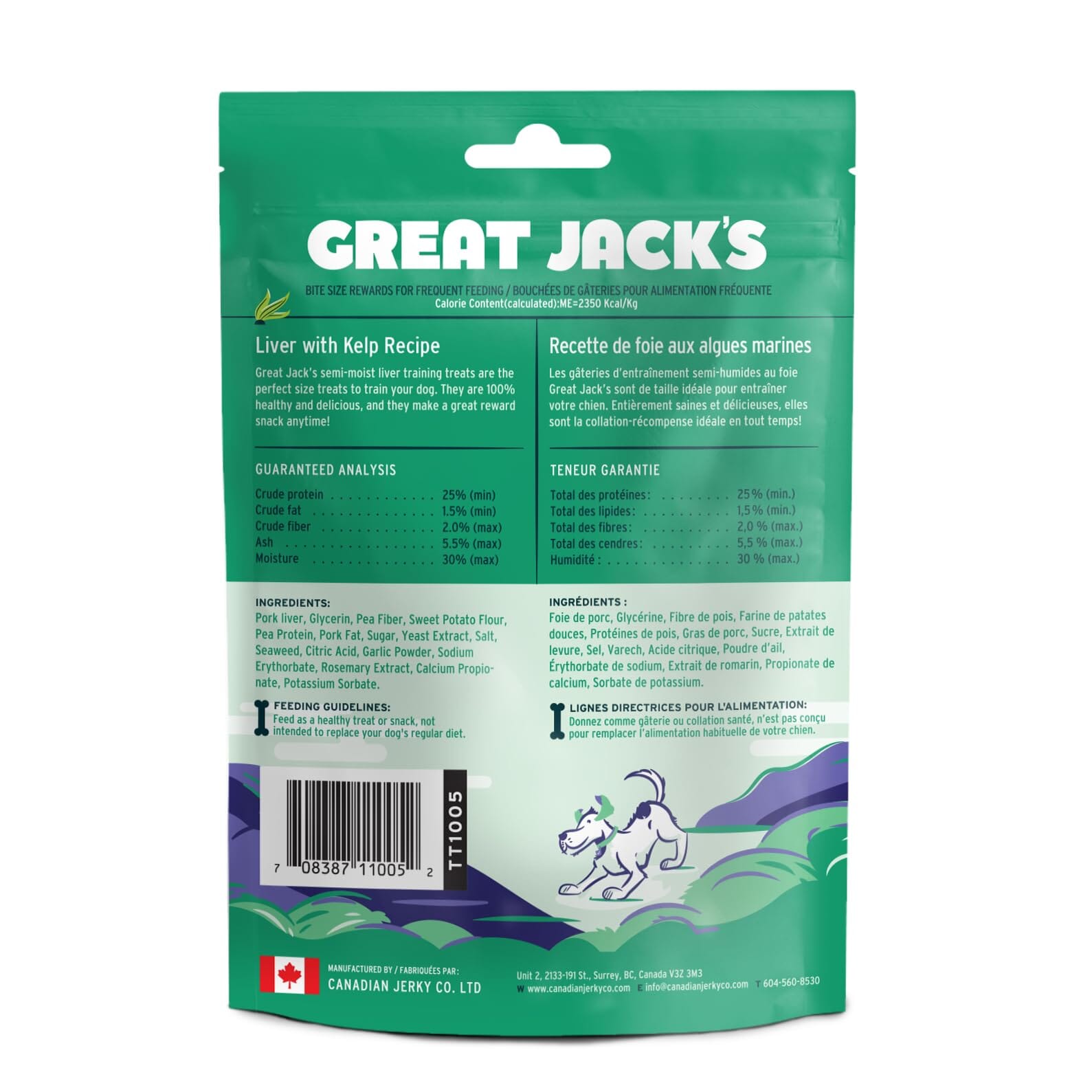 Great Jacks Liver and Kelp Soft and Chewy Dog Treats - 2 Oz  