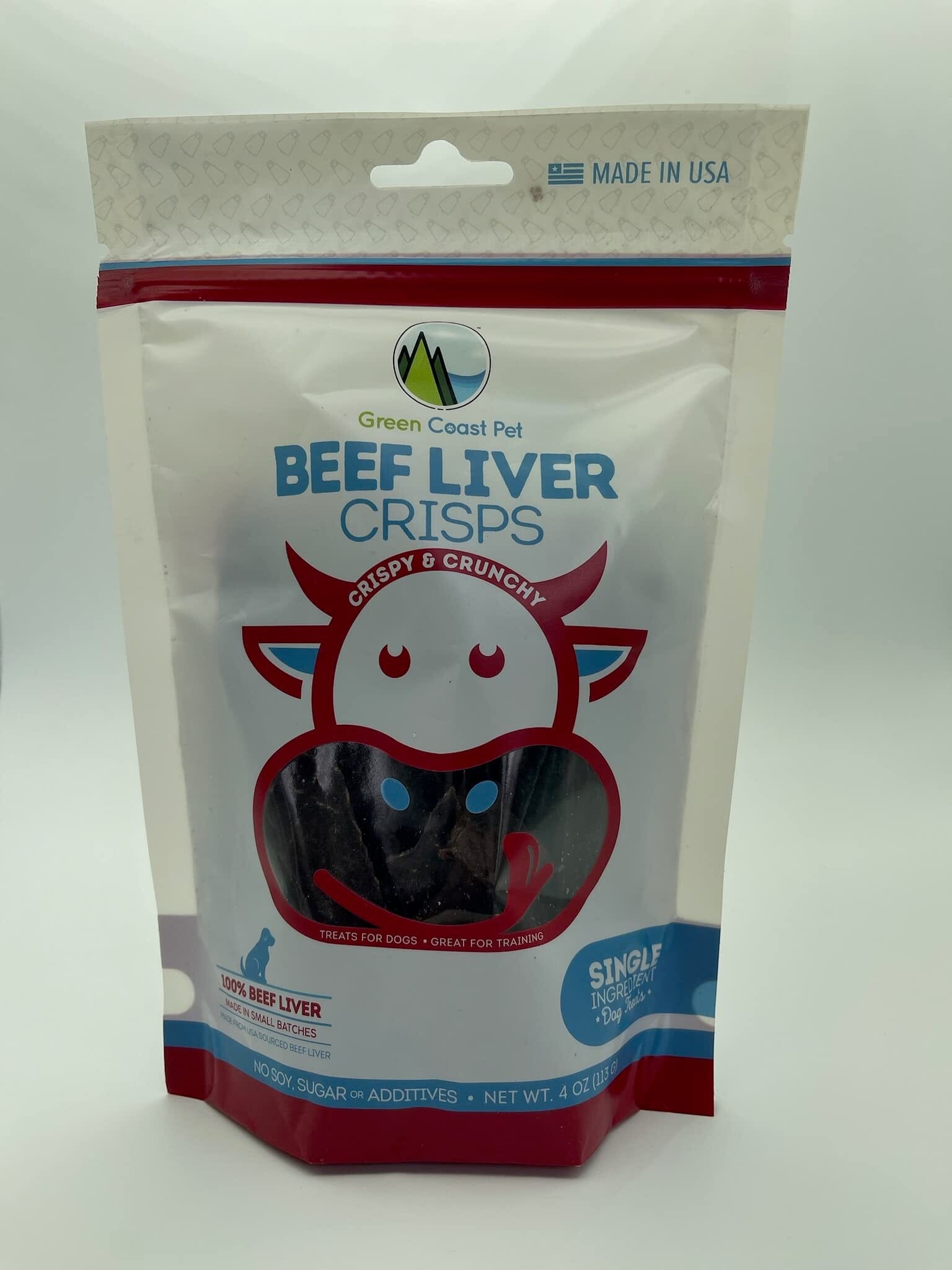 Green Coast Pet Beef Liver Crispy and Crunchy Dog Treats  