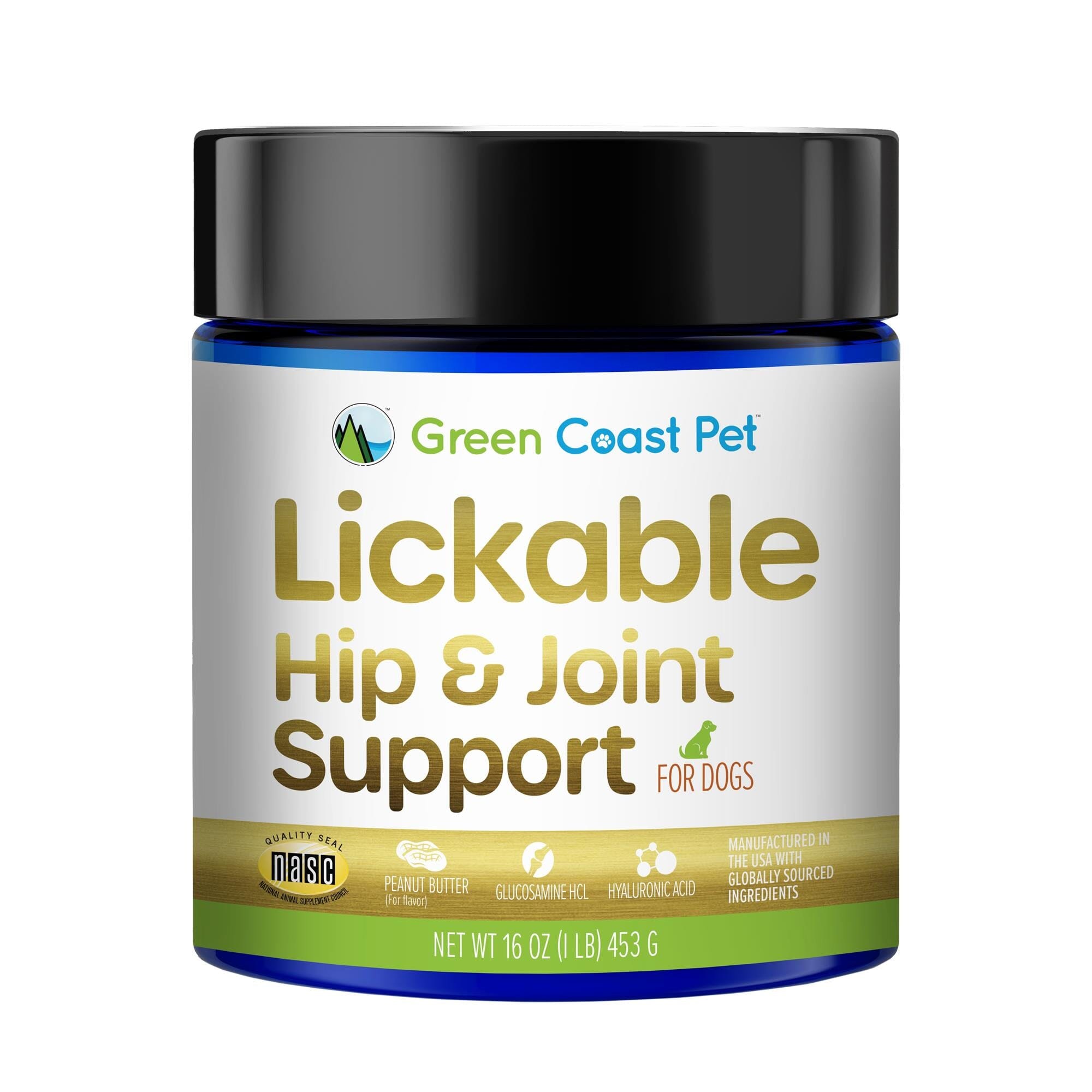 Green Coast Pet Lickable Active Hip and Joint Dog Supplement - 16 Oz  