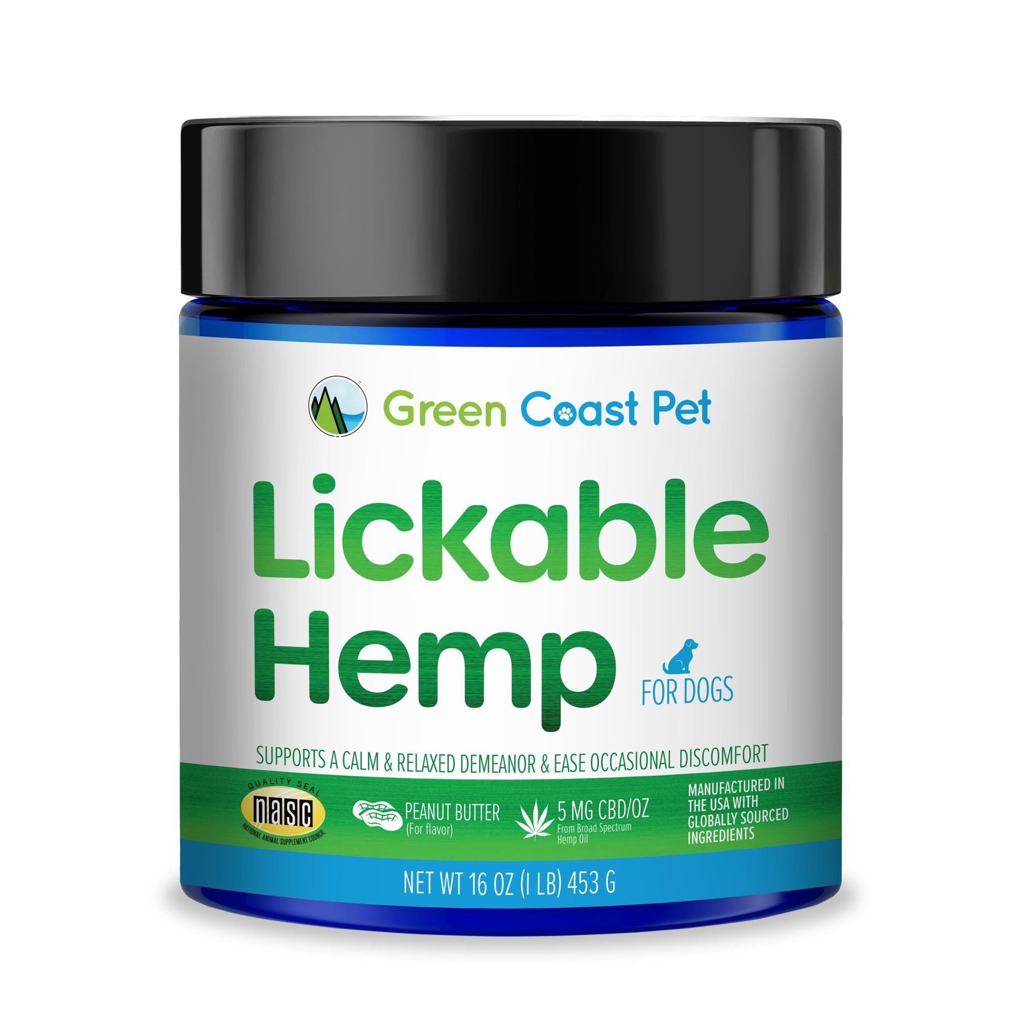 Green Coast Pet Lickable Actives Hemp Dog Supplement - 16 Oz  