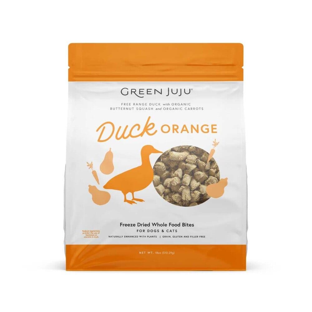 Green Juju Duck Orange Freeze Dried Toppers - 18 oz Bag
