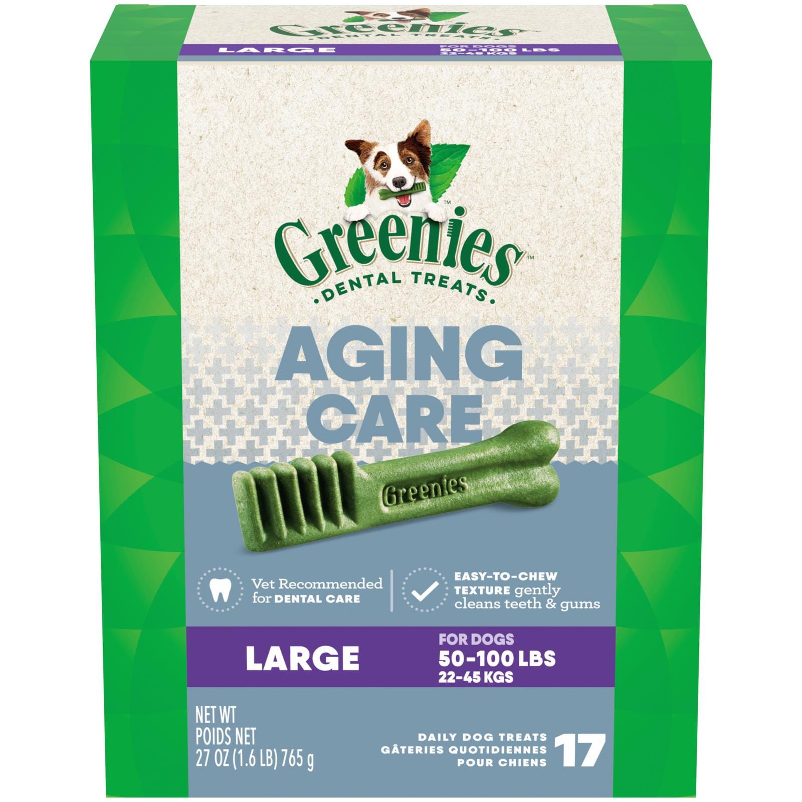 Greenies Aging Care Large Tub Treat Pack Dental Dog Treats - 27 oz  