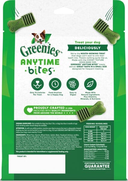 Greenies Anytime Bites Mint Dental Dog Treats - 10.3 oz