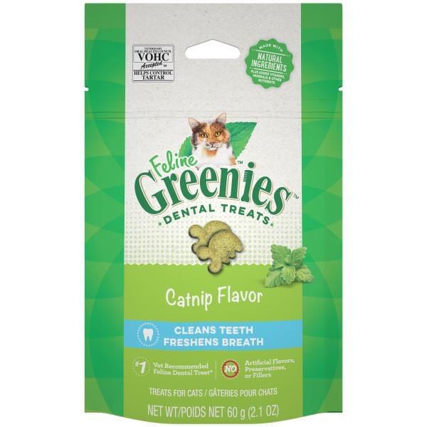 Greenies Feline Catnip Dental Cat Treats - 2.1 oz  