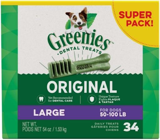 Greenies Large Value Tub Treat Pack Dental Dog Treats - 54 oz  