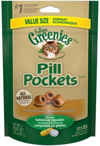 Greenies Pill Pockets for Cats Chicken Treats - 1.6 oz - 45 Count  