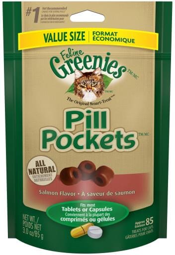 Greenies Pill Pockets for Cats Salmon Treats - 1.6 oz - 45 Count  