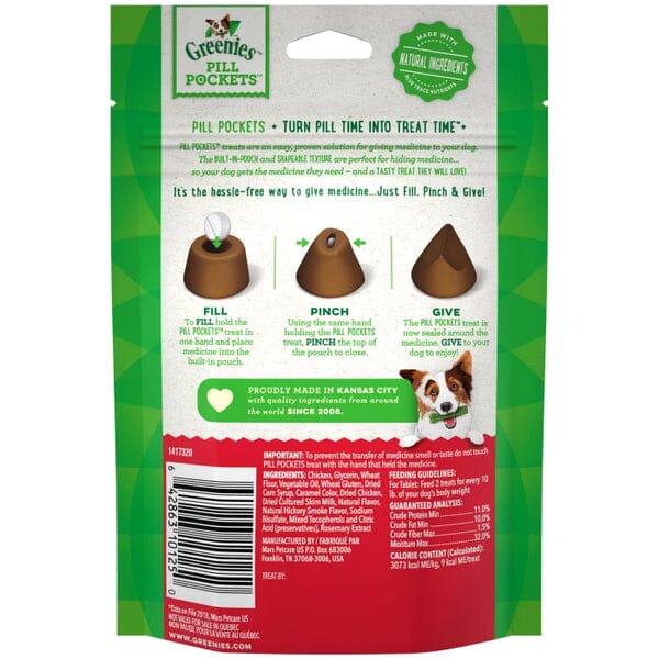 Greenies Pill Pockets for Dogs Hickory Tablet - 3.2 oz - 30 Count